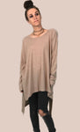 Oversized Thermal Tunic Taupe