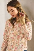 Floral Thumbhole Thermal Knit