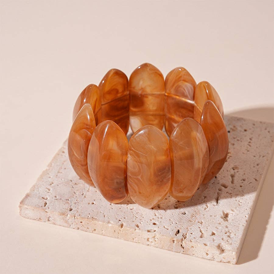 Retro Resin Bracelet Latte
