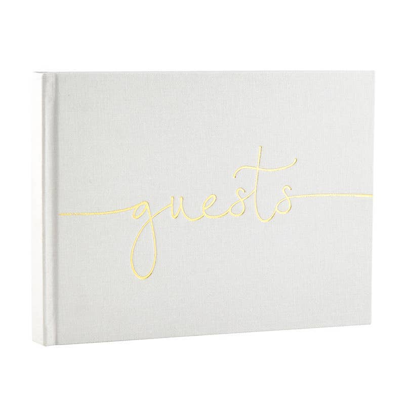 "Guests" Guest Book White