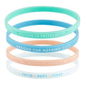 Faith Hope Silicone Bracelets (Set of 4)