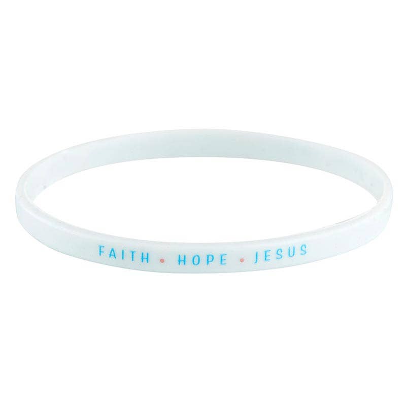Faith Hope Silicone Bracelets (Set of 4)
