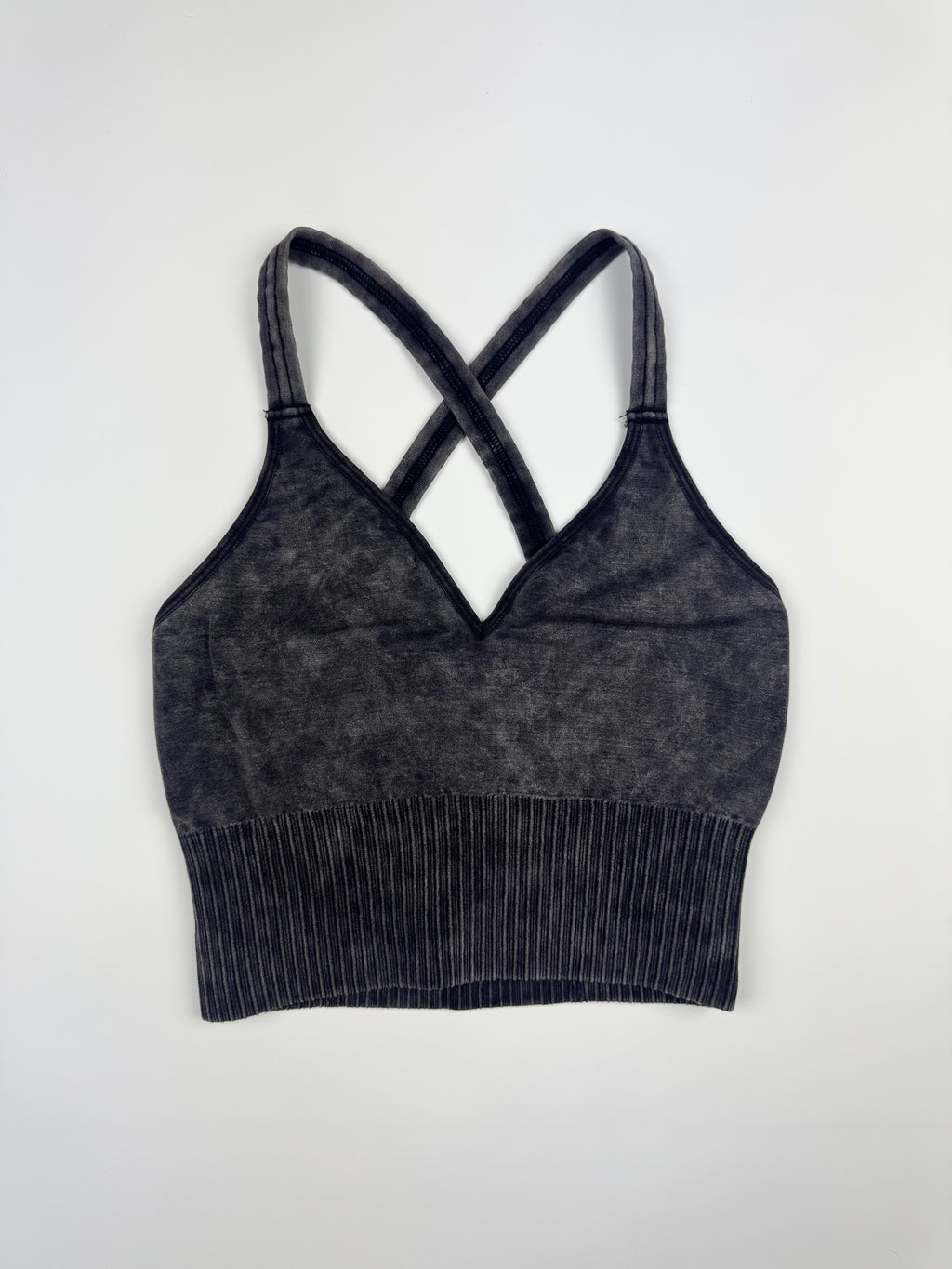 Aged Wash Sports Bra Black