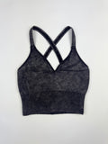 Aged Wash Sports Bra Black