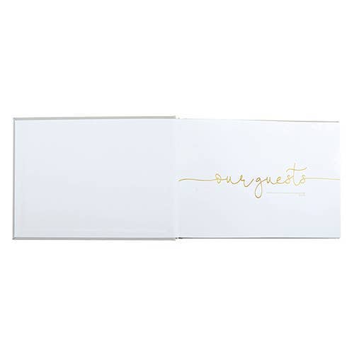 "Guests" Guest Book White