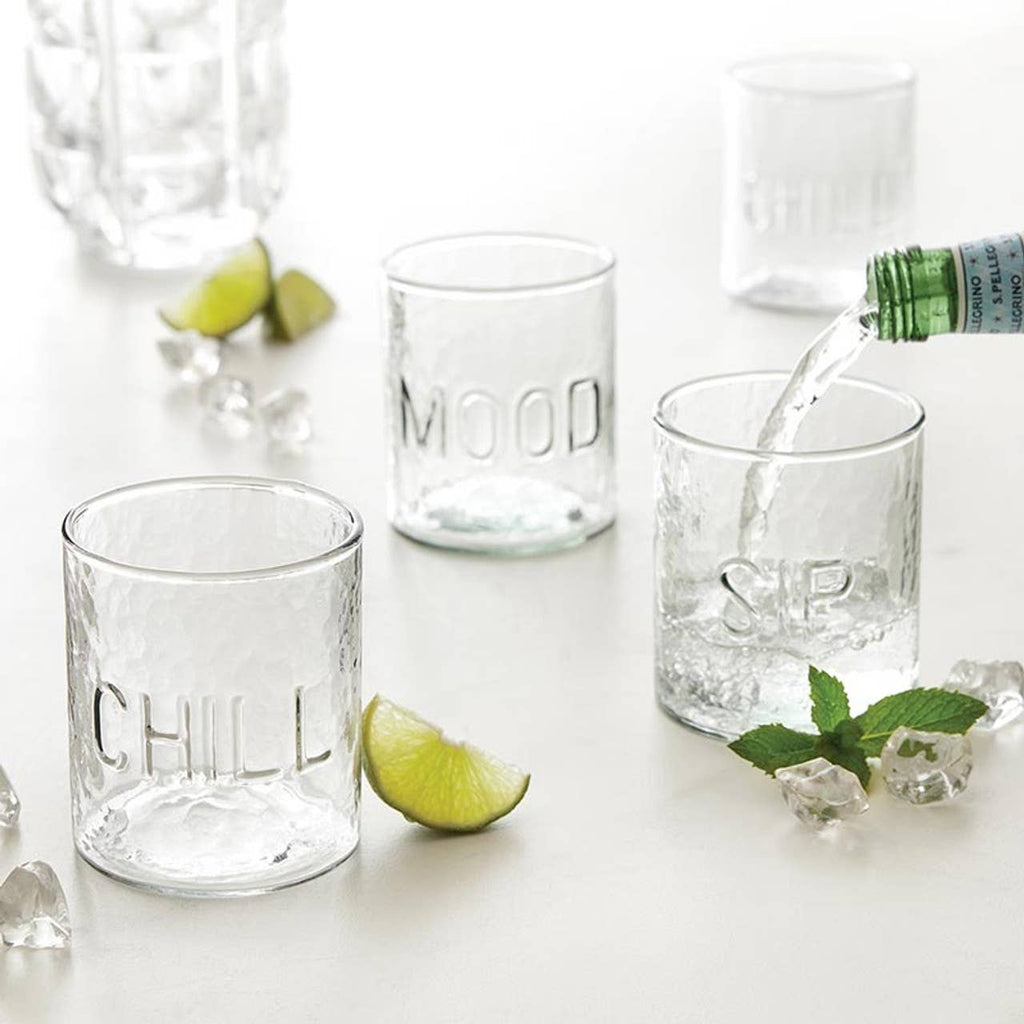 Chill Hammered Glass Tumblers (Set of 4)