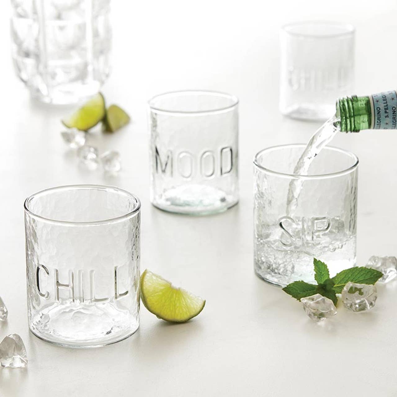Chill Hammered Glass Tumblers (Set of 4)