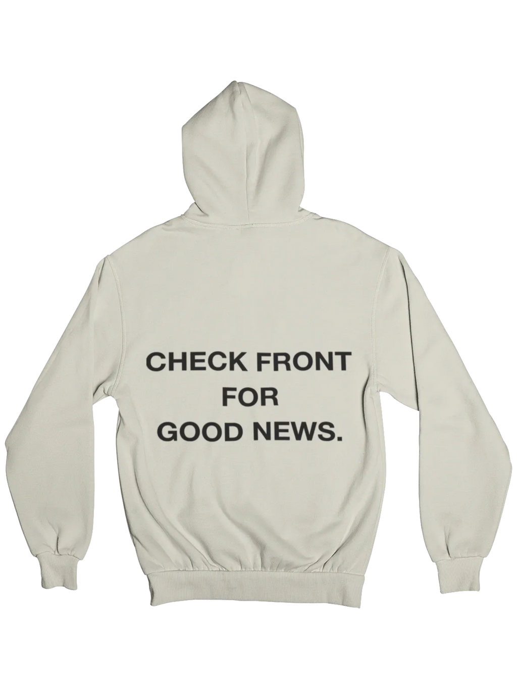 "Check Front" Sand Premium Hoodie