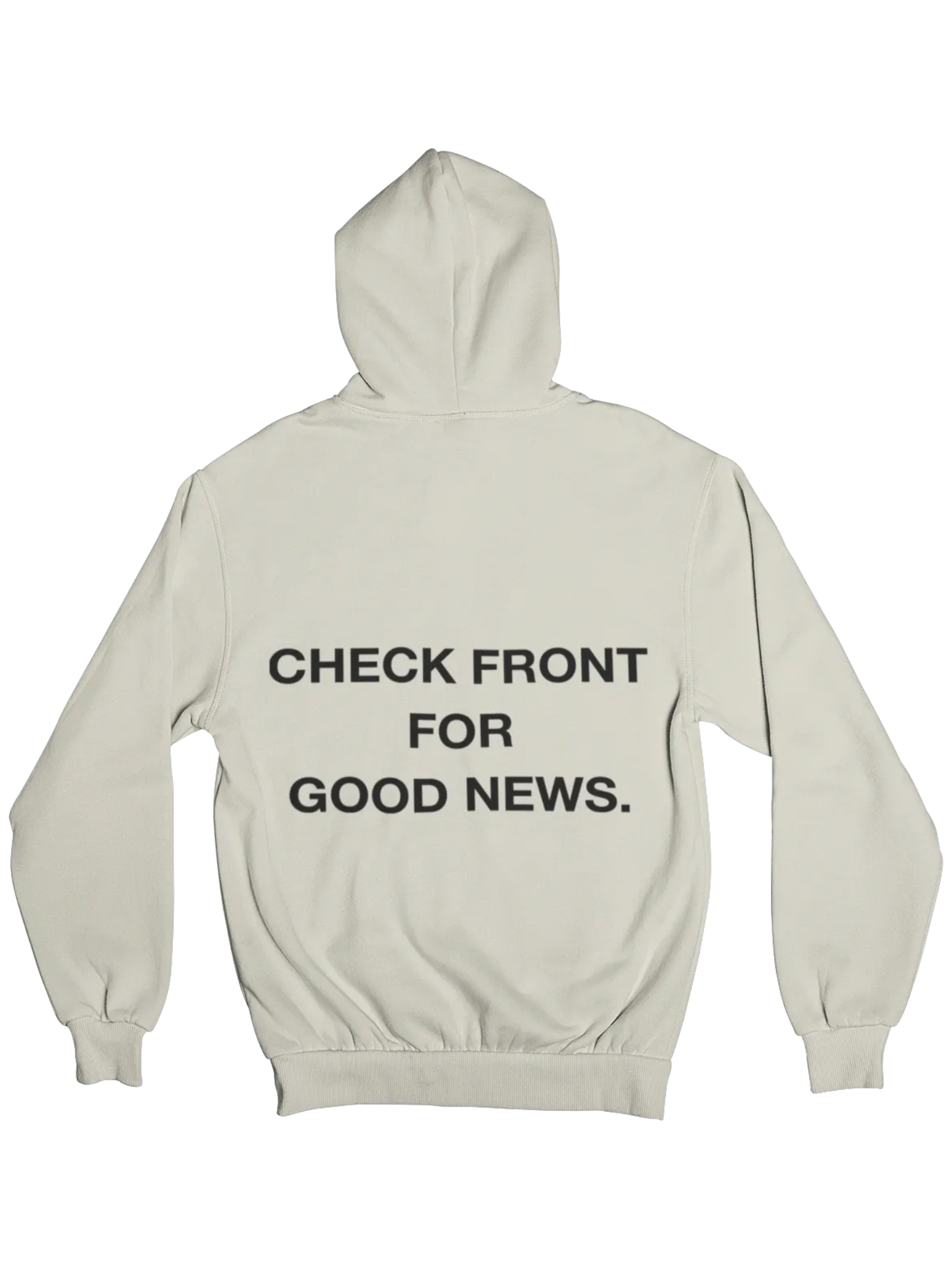 "Check Front" Sand Premium Hoodie