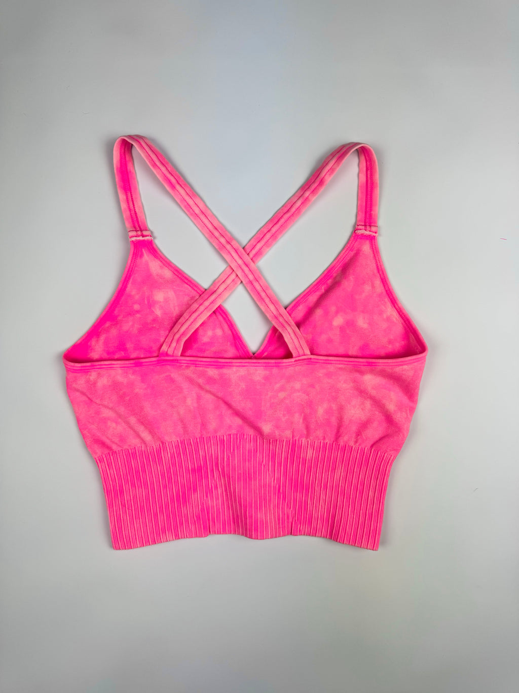 Aged Wash Sports Bra Fuschia