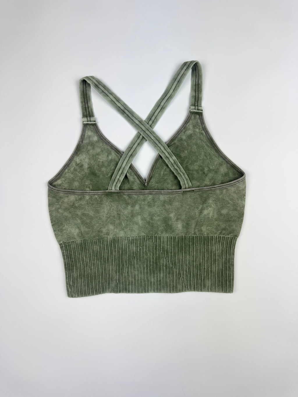 Aged Wash Sports Bra Ash Olive