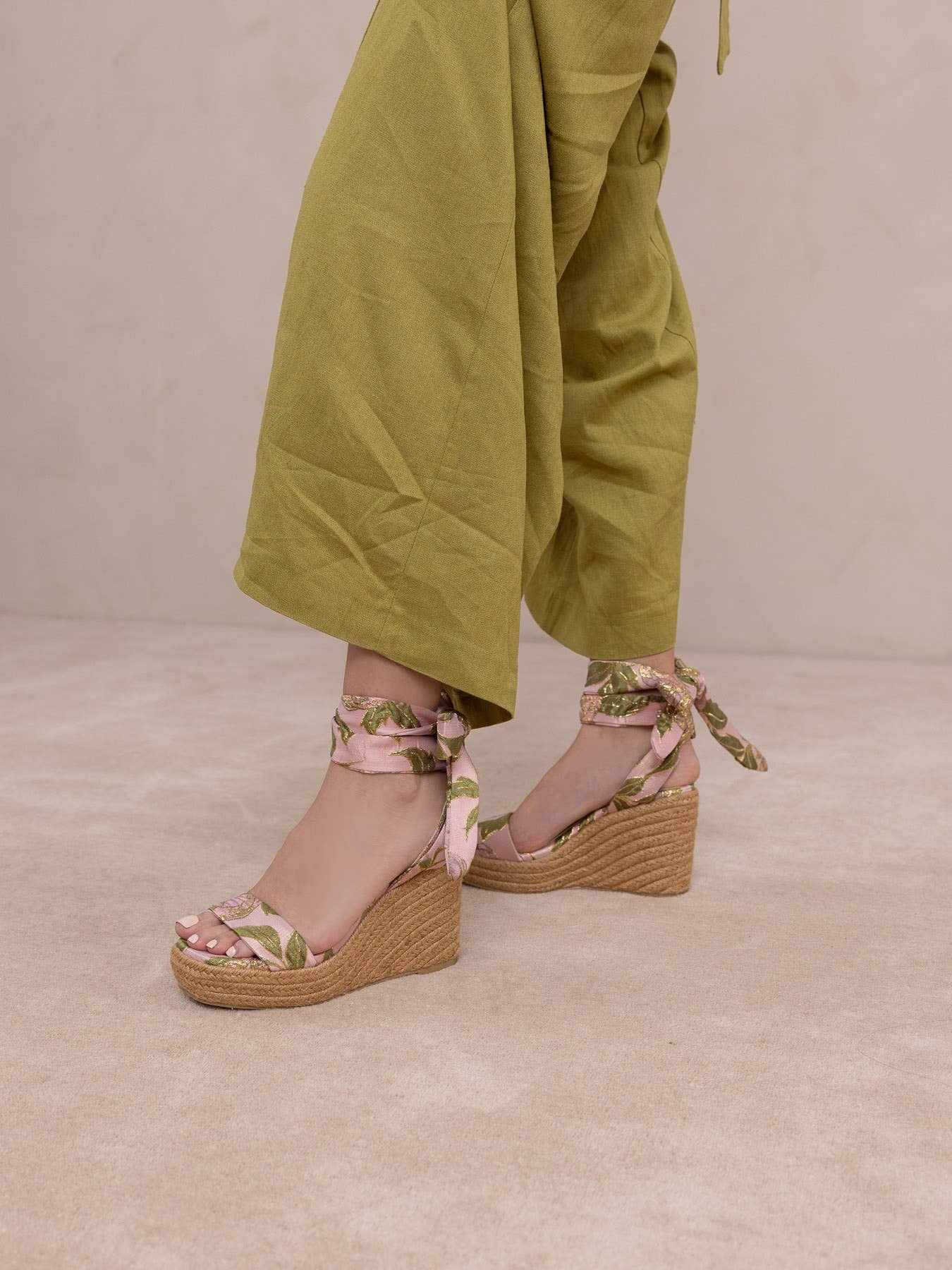 The Oceana | Rose Garden Espadrille Wedge
