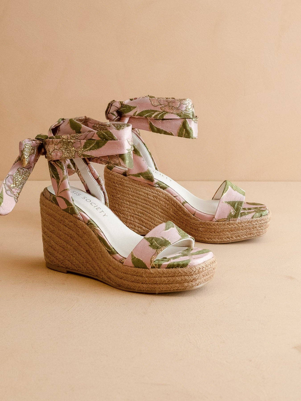 The Oceana | Rose Garden Espadrille Wedge