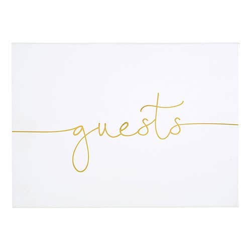 "Guests" Guest Book White