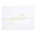 "Guests" Guest Book White
