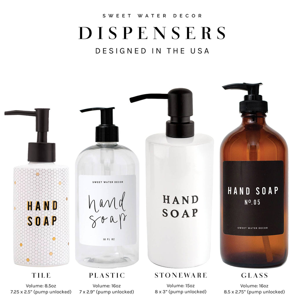 Honeycomb Tile Dish Soap Dispenser