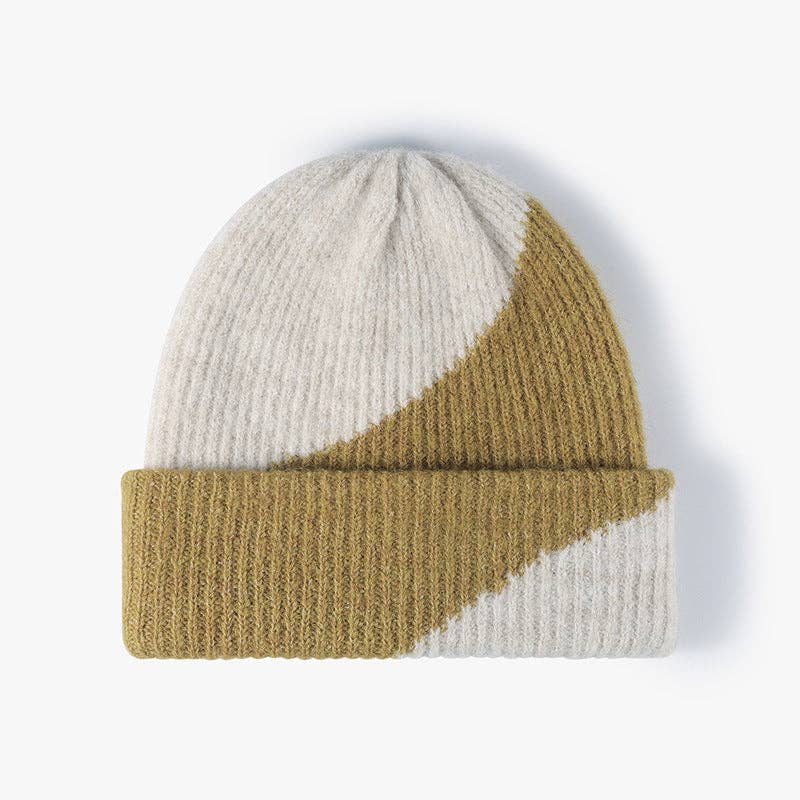 Contrast Wave Beanie Honey