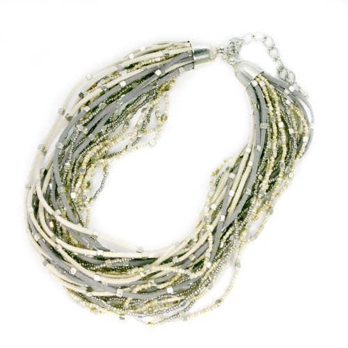 Suede Beaded Necklace