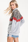 Logan Camo Block Zip Knit