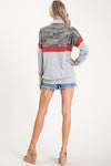 Logan Camo Block Zip Knit