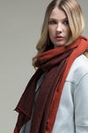 Two-Tone Wrap Scarf Rust