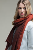 Two-Tone Wrap Scarf Rust