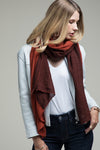 Two-Tone Wrap Scarf Rust