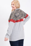 Logan Camo Block Zip Knit