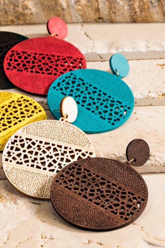 Round Filigree Dangle Earrings