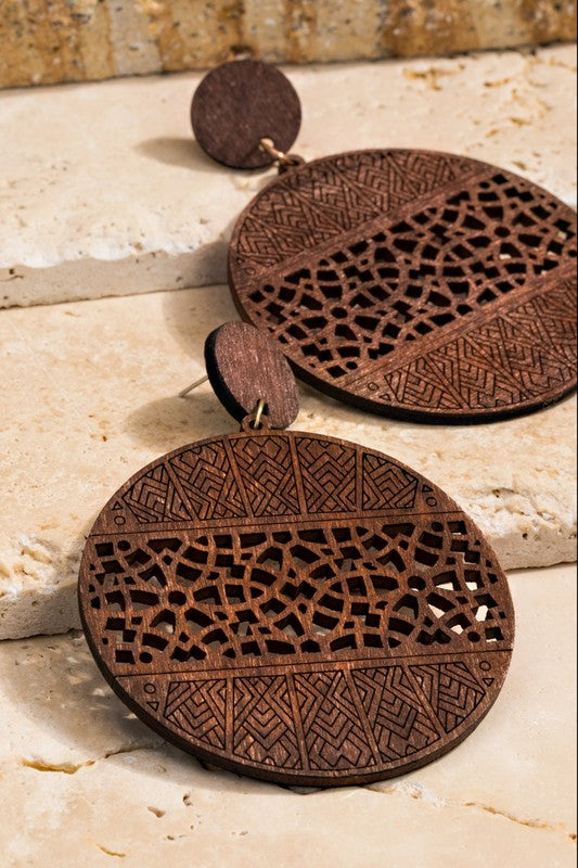 Round Filigree Dangle Earrings