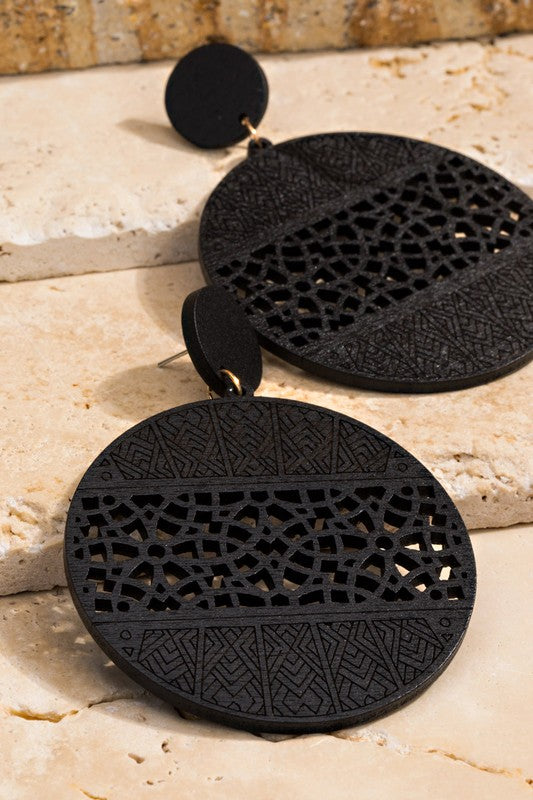 Round Filigree Dangle Earrings