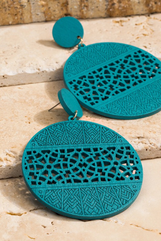 Round Filigree Dangle Earrings