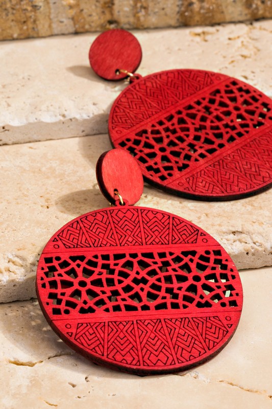 Round Filigree Dangle Earrings