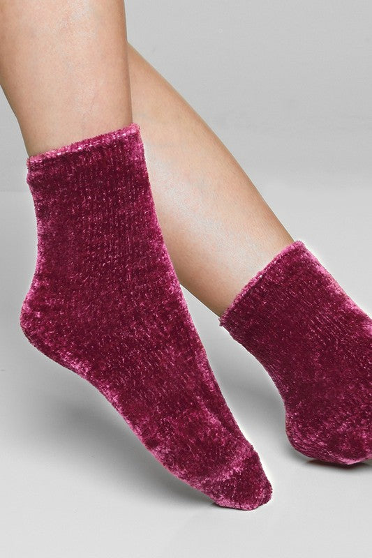 Plush Chenille Spa Socks