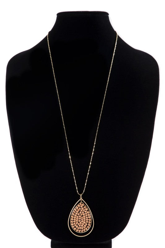 Beaded Teardrop Necklace