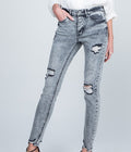 Acid Wash Distress Jeans