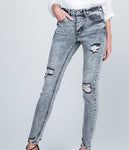 Kylie Acid Wash Distress Jeans