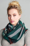 Plaid Fringe Infinity Scarf