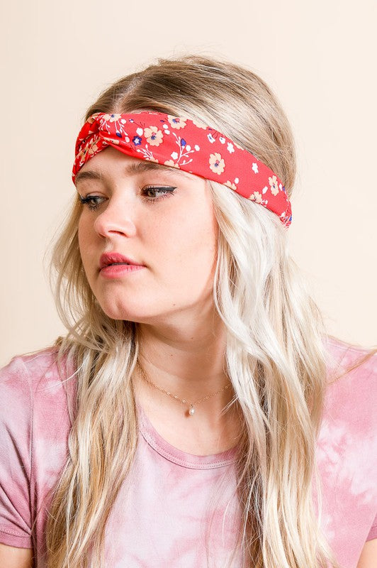 Twist Headwrap Sakura Red