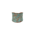 Patina Copper Ring - Turquoise Floral