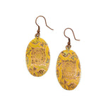 Patina Earrings Yellow Floral