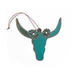 Buffalo Skull Metal Ornament