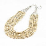 Beaded Collar Necklace Cream