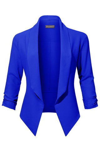 Lorelai Stretch Blazer Curvy Cobalt