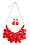 Teardrop Bib Set - Red