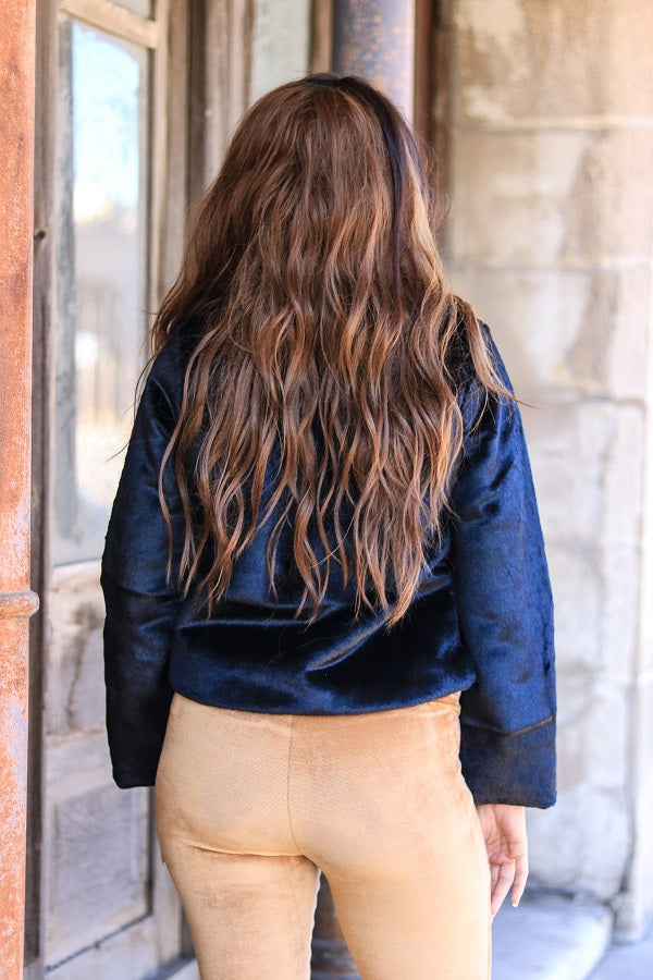 Jolene Crop Jacket Black