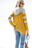 Varsity Stripe Hoodie Taupe