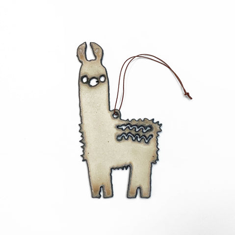 Llama Metal Ornament
