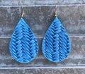 Cerulean Braid Teardrop Earrings