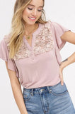 Flutter Sleeve Top Blush